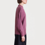 Purple front slit loose women's sweater