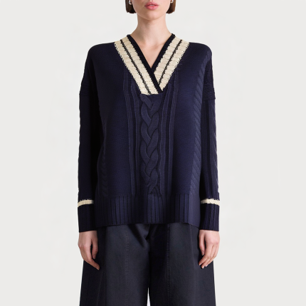 Autumn fashion V-neck women's sweater