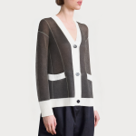 Retro contrast color loose women's sweater