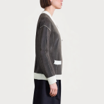 Retro contrast color loose women's sweater