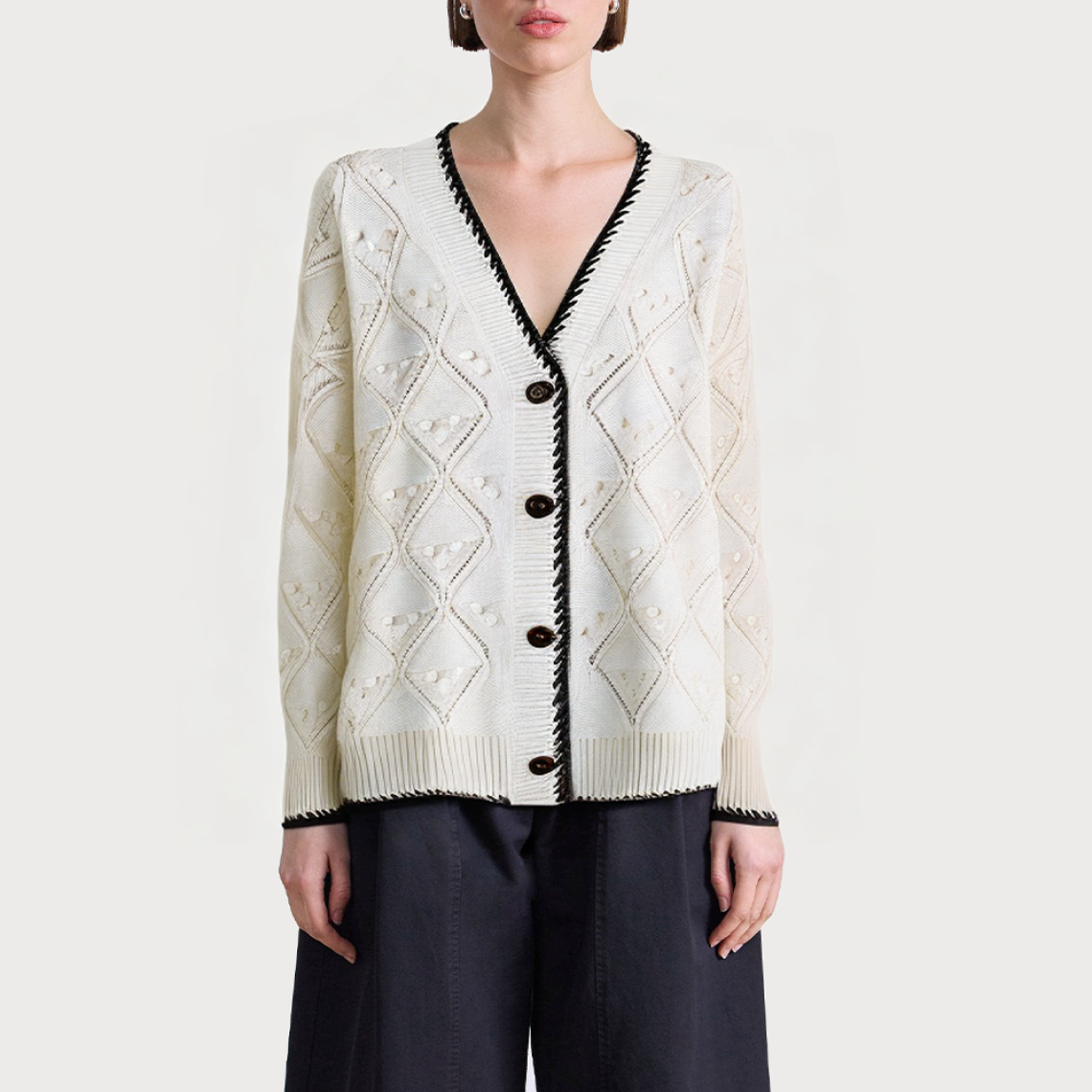 Elegant and casual V-neck women's sweater