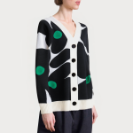 Women's floral contrast pattern sweater