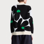 Women's floral contrast pattern sweater
