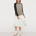 Contrast color casual long-sleeved women's sweatshirt