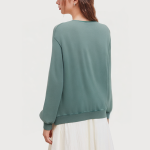 High quality acid-washed loose women's sweatshirt