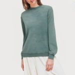 High quality acid-washed loose women's sweatshirt