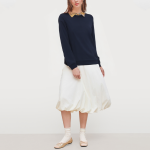 Fashionable plaid lapel women's sweatshirt