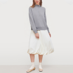 Grey stand collar zipper women's sweatshirt