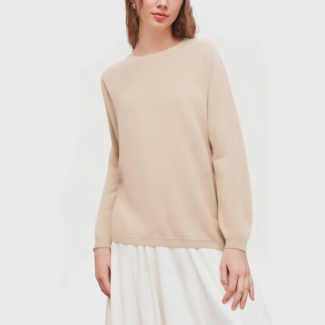 Women's ribbed knitted breathable sweatshirt