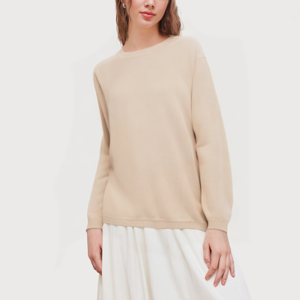 Women's ribbed knitted breathable sweatshirt