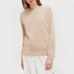Women's ribbed knitted breathable sweatshirt