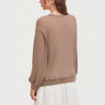 Round neck soft and warm women's sweatshirt