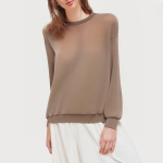 Round neck soft and warm women's sweatshirt
