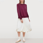 Autumn solid color comfortable women's sweatshirt