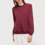 Autumn solid color comfortable women's sweatshirt