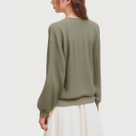 Green pure cotton comfortable women's sweatshirt