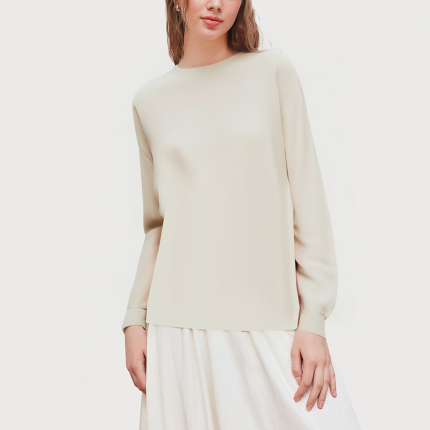 Casual simple round neck women's sweatshirt