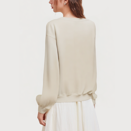 Casual simple round neck women's sweatshirt