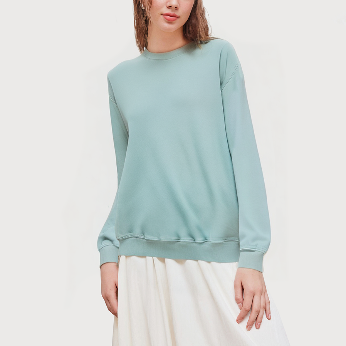 High-quality cotton round-neck women's sweatshirt