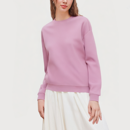 Purple casual round neck women's sweatshirt