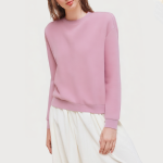 Purple casual round neck women's sweatshirt