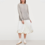 Gray round neck loose women's sweatshirt