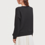 Retro round neck long sleeve women's sweatshirt