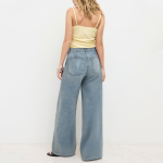 Casual and versatile high-waisted women's denim trousers