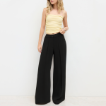 Autumn black loose women's trousers