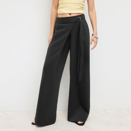 Simple straight wide-leg women's trousers