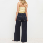 Casual versatile wide-leg women's denim trousers