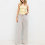 Casual all-match elastic waist women's trousers