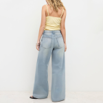 High-waisted versatile ripped jeans for women