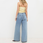 High-waisted comfortable lace women's denim trousers