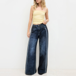 High-quality stretch women's denim trousers