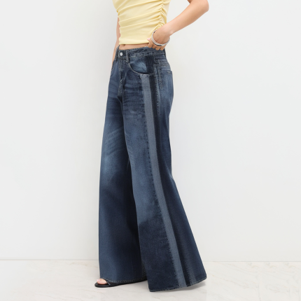 High-quality stretch women's denim trousers